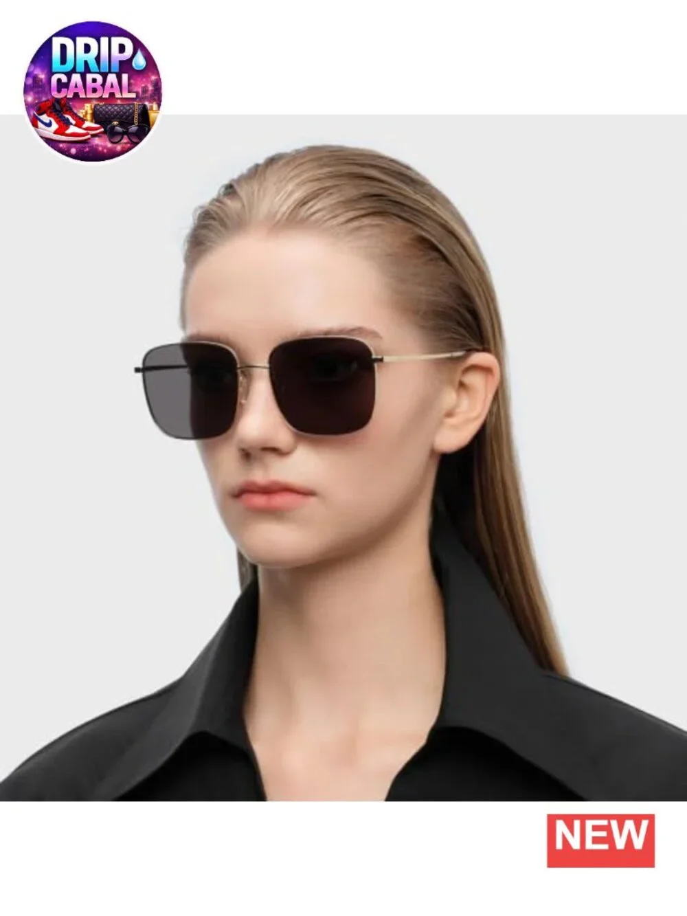Oversized Square Sunglasses UV400 Beta-Titanium Acetate